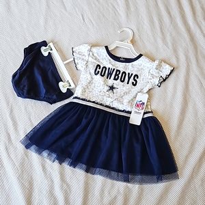 2t Dallas Cowboys NFL Dress 2 piece Set